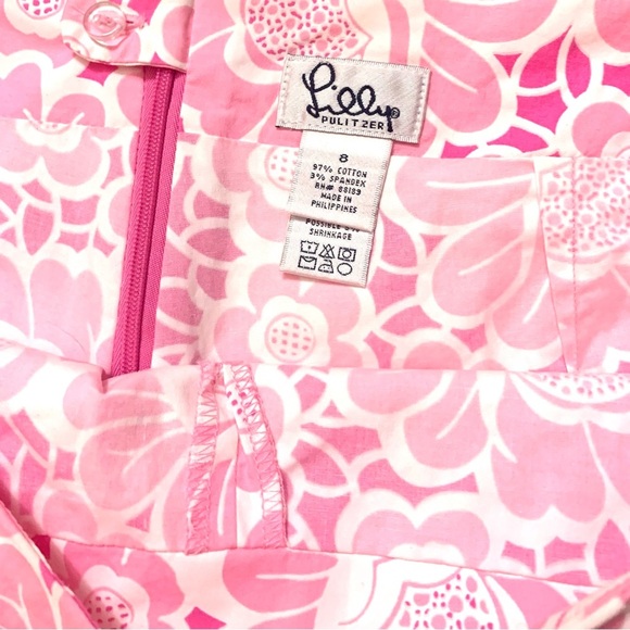 LILLY PULITZER Vintage Pink Floral Mini Skort - Picture 5 of 6